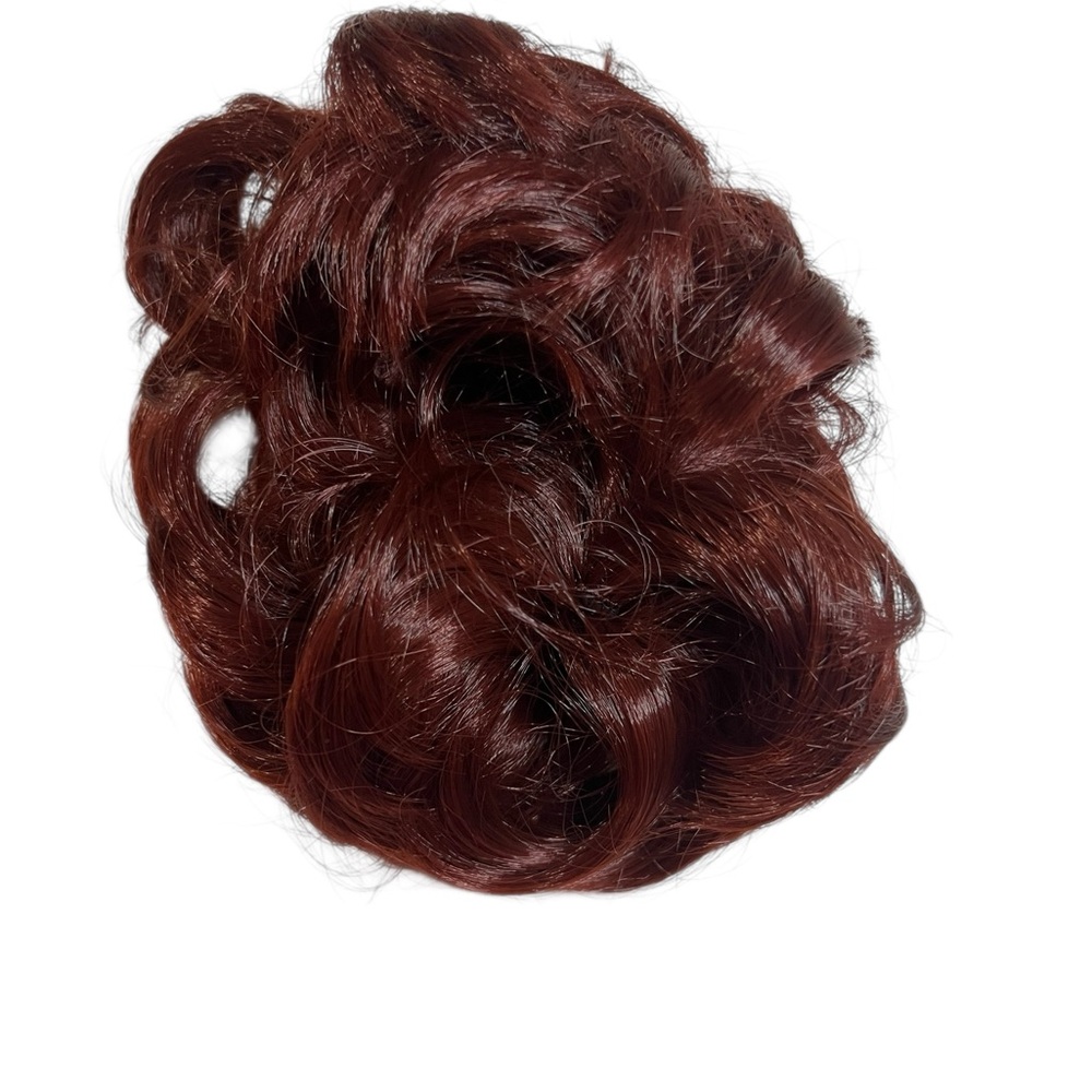 Elegant Red Auburn Elastic Hair Messy Bun Extension - Picture 2 of 8